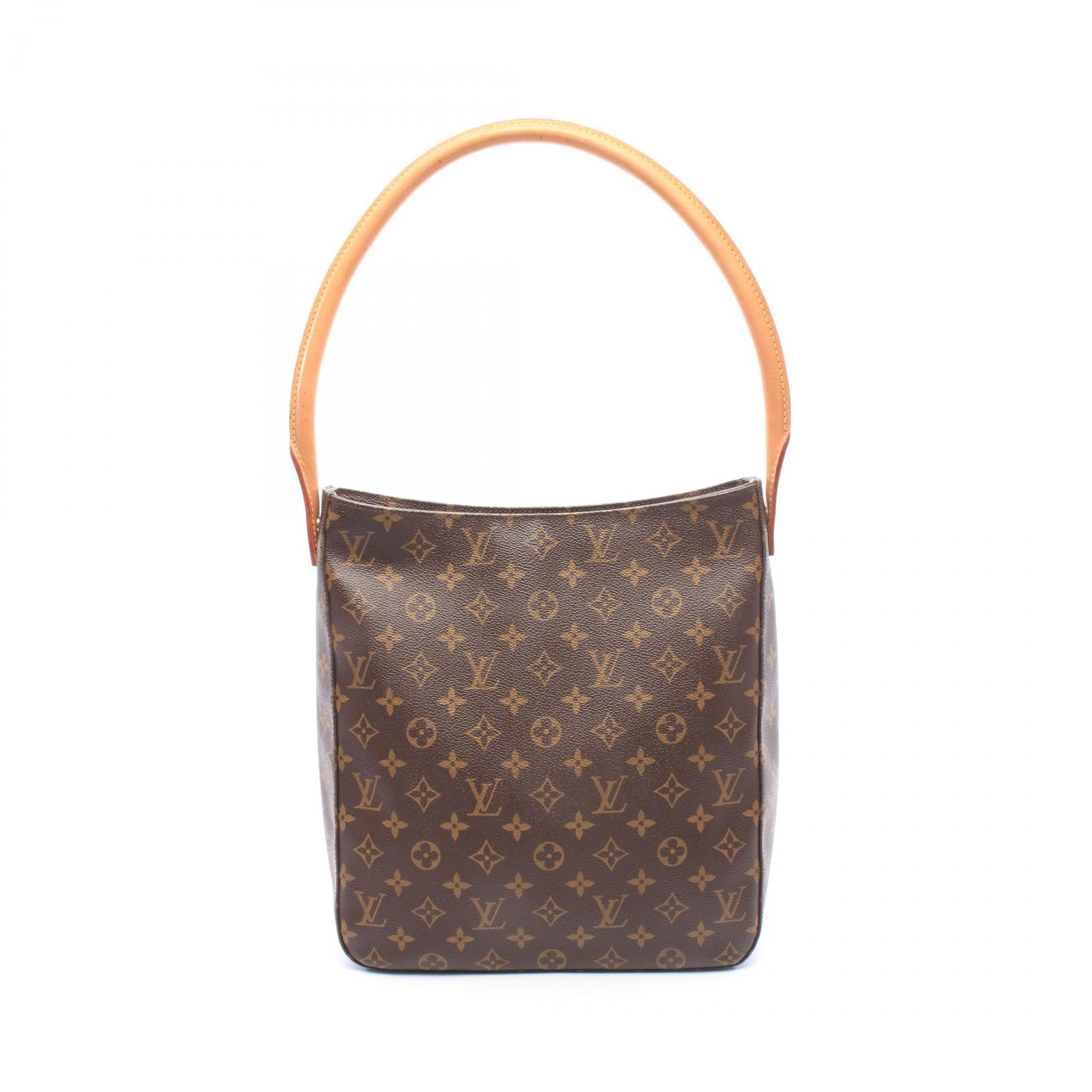 ルイ・ヴィトン LOUIS VUITTON ルーピングGM モノグラム ショルダーバッグ バッグ PVCコーティングキャンバス レザー レディース ブラウン系 M51145 【中古】