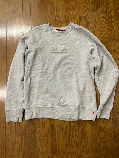 Supreme Cutout Logo Crewneck "Grey"