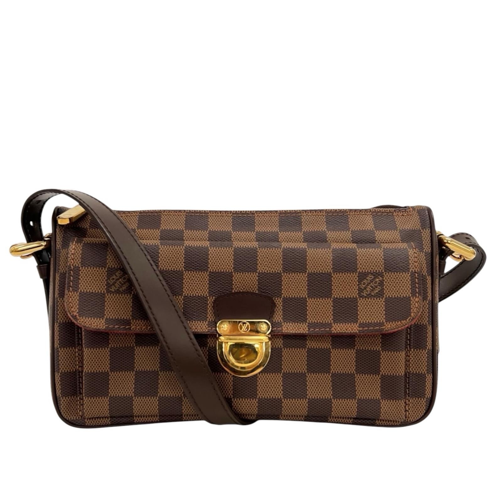 ルイヴィトン ラヴェッロGM ダミエ ショルダーバッグ ダミエキャンバス N60006 ブラウン レディース LOUIS VUITTON  中古