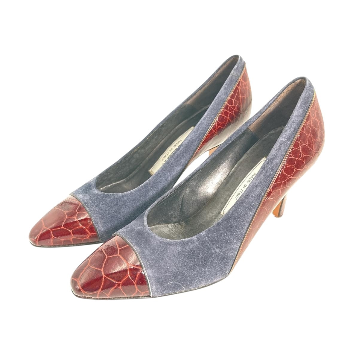 バリー BALLY Mサイズ 5 1/2 クロコ柄 パンプス