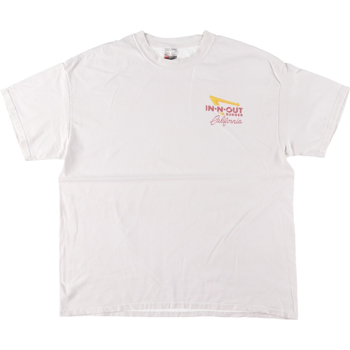 古着 ヘインズ Hanes BEEFY-T IN-N-OUT BURGER インアンドアウトバーガー アドバタイジングTシャツ メンズXL相当/eaa561701