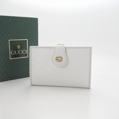 OLD GUCCI オールドグッチ ヴィンテージ マイクロGG 二つ折り財布 がま口 イタリア製 ブランド古着【中古】20260922/RB0708