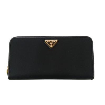 PRADA プラダ ラウンドファスナー長財布 長財布 1ML506 ナイロン ブラック レディース【中古】