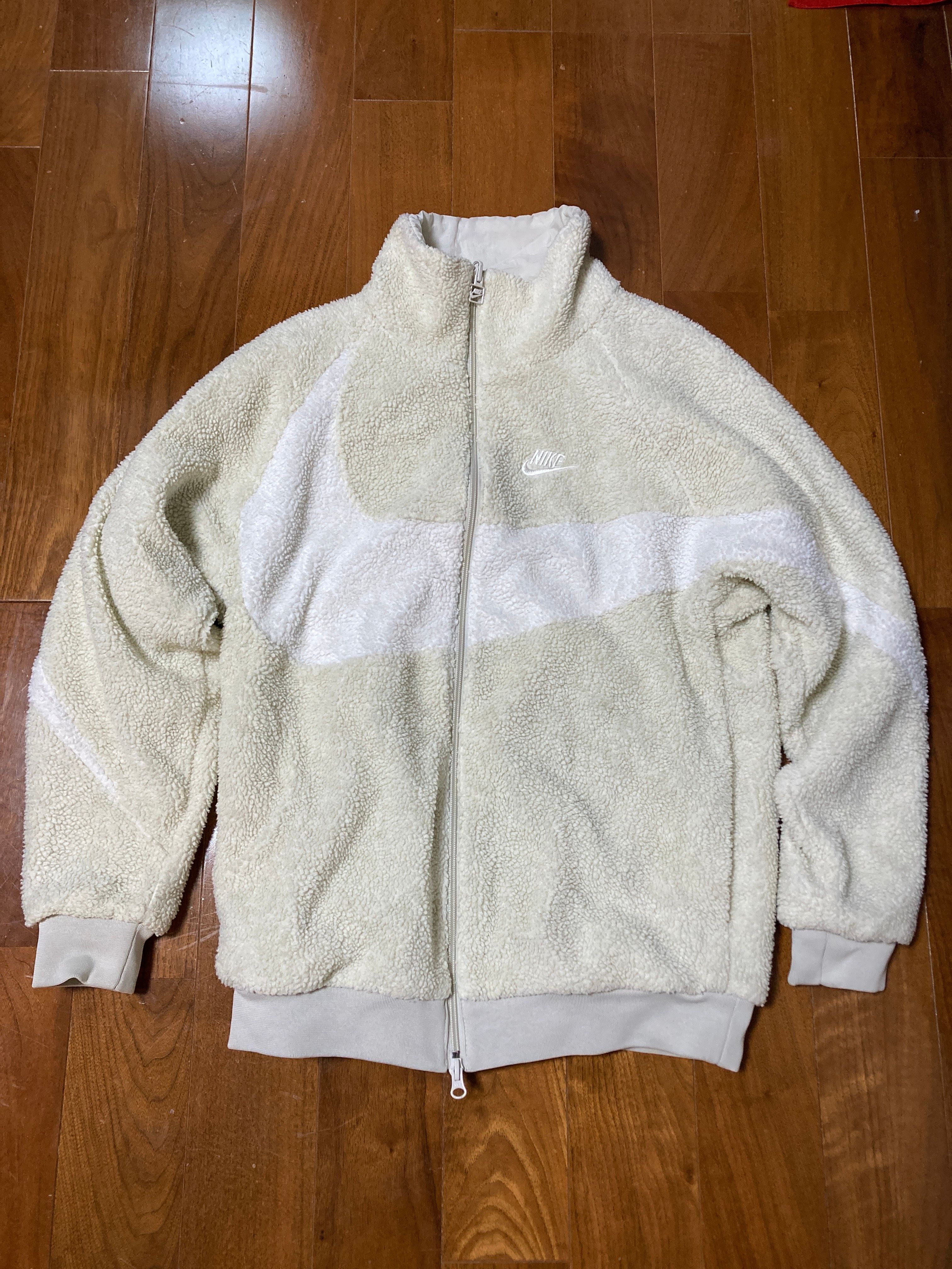 Nike Big Swoosh Boa Jacket "Light Bone/Sail"