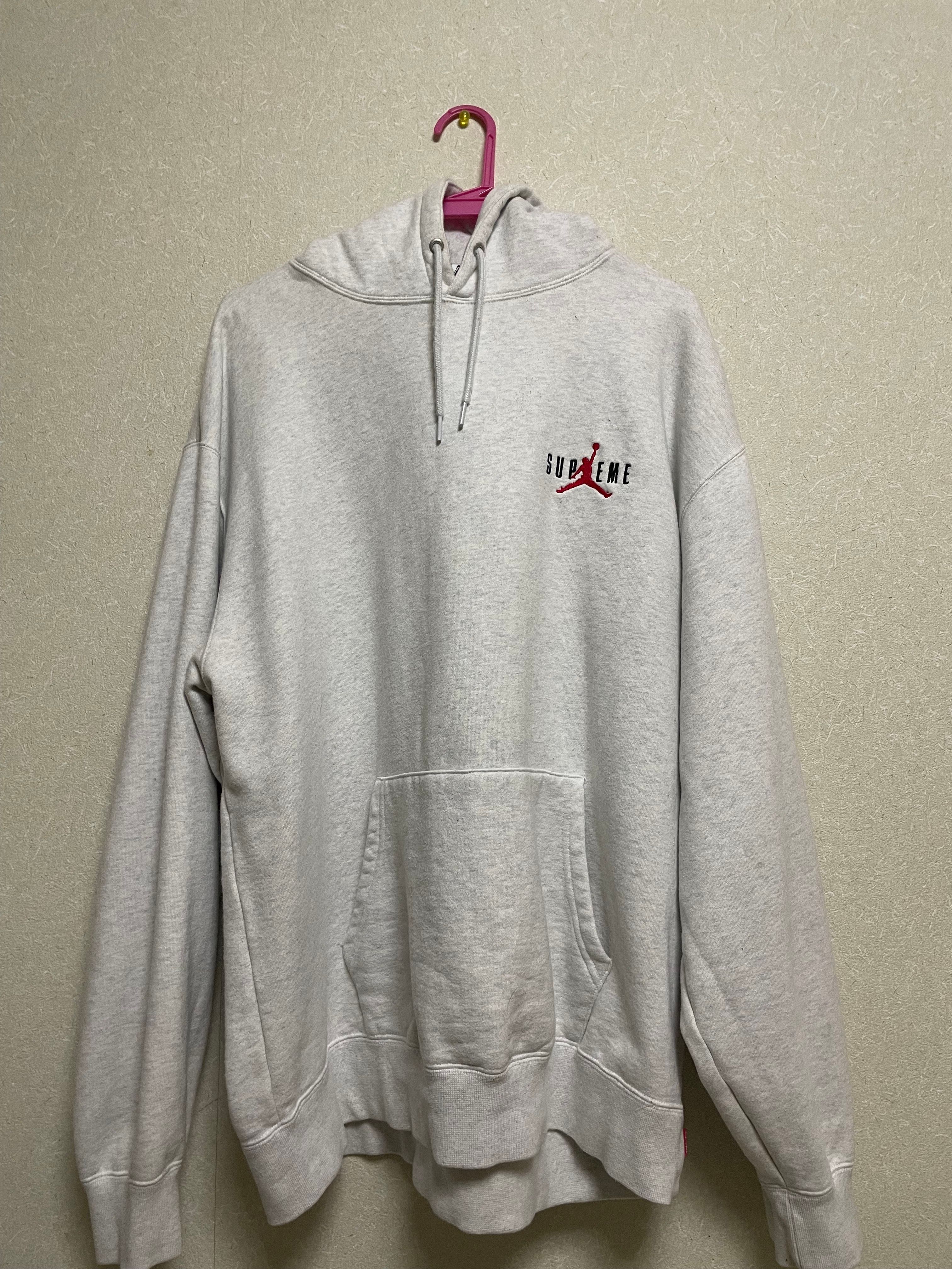 Supreme x Jordan Hooded Sweatshirt "Ash Grey" HF0836-051
