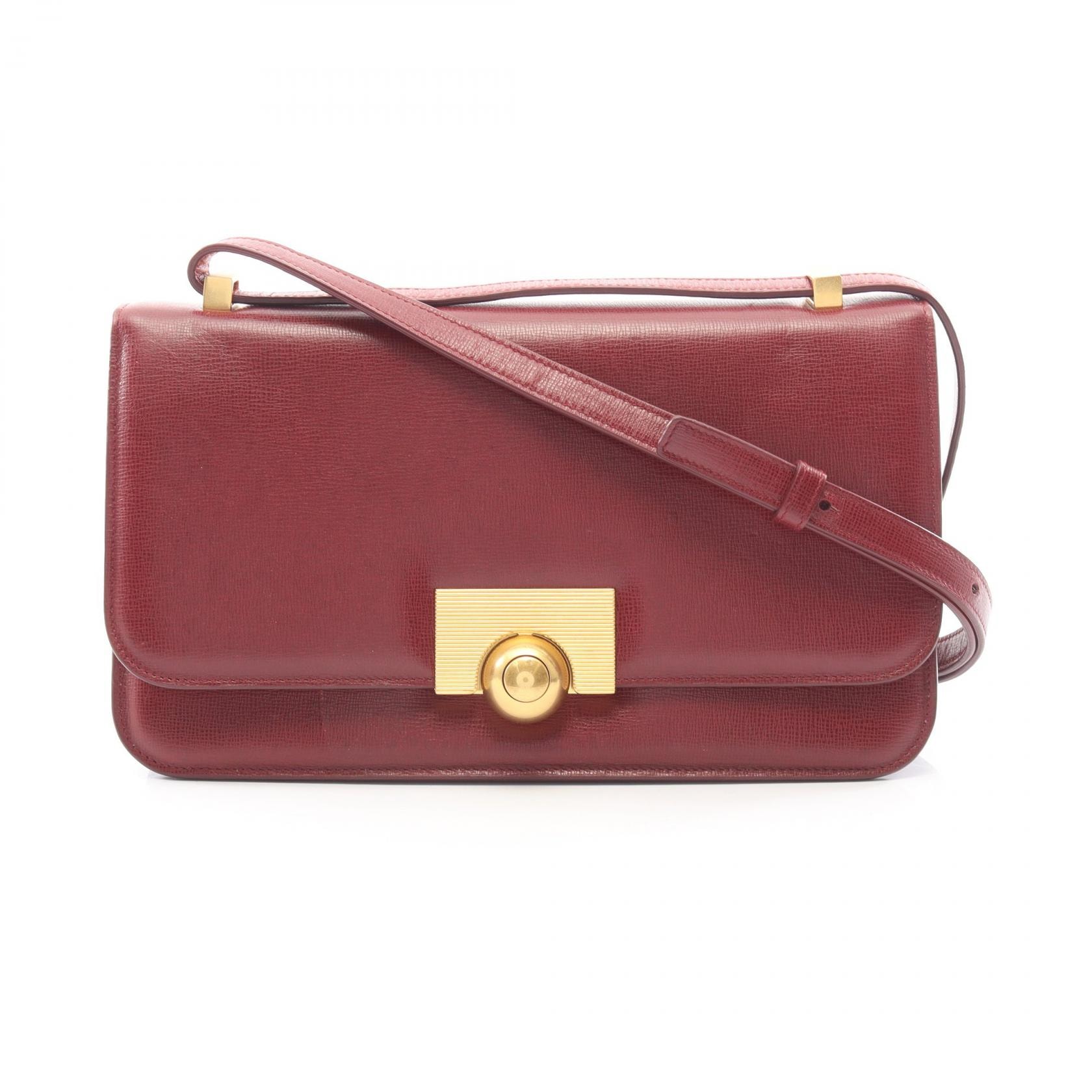 ボッテガヴェネタ BOTTEGA VENETA ザ クラシック ショルダーバッグ バッグ レザー レディース ボルドー系 【中古】
