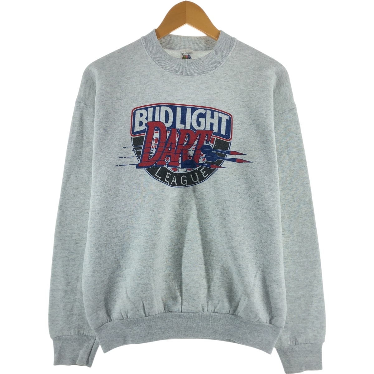 古着 90年代 フルーツオブザルーム バドライトダーツリーグ アドバタイジング スウェットシャツ トレーナー USA製 メンズL相当/eaa523180