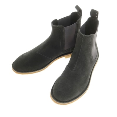 【中古】【未使用】ボッテガヴェネタ BOTTEGAVENETA スエード サイドゴアブーツ ダークグレー【サイズ39】【メンズ】