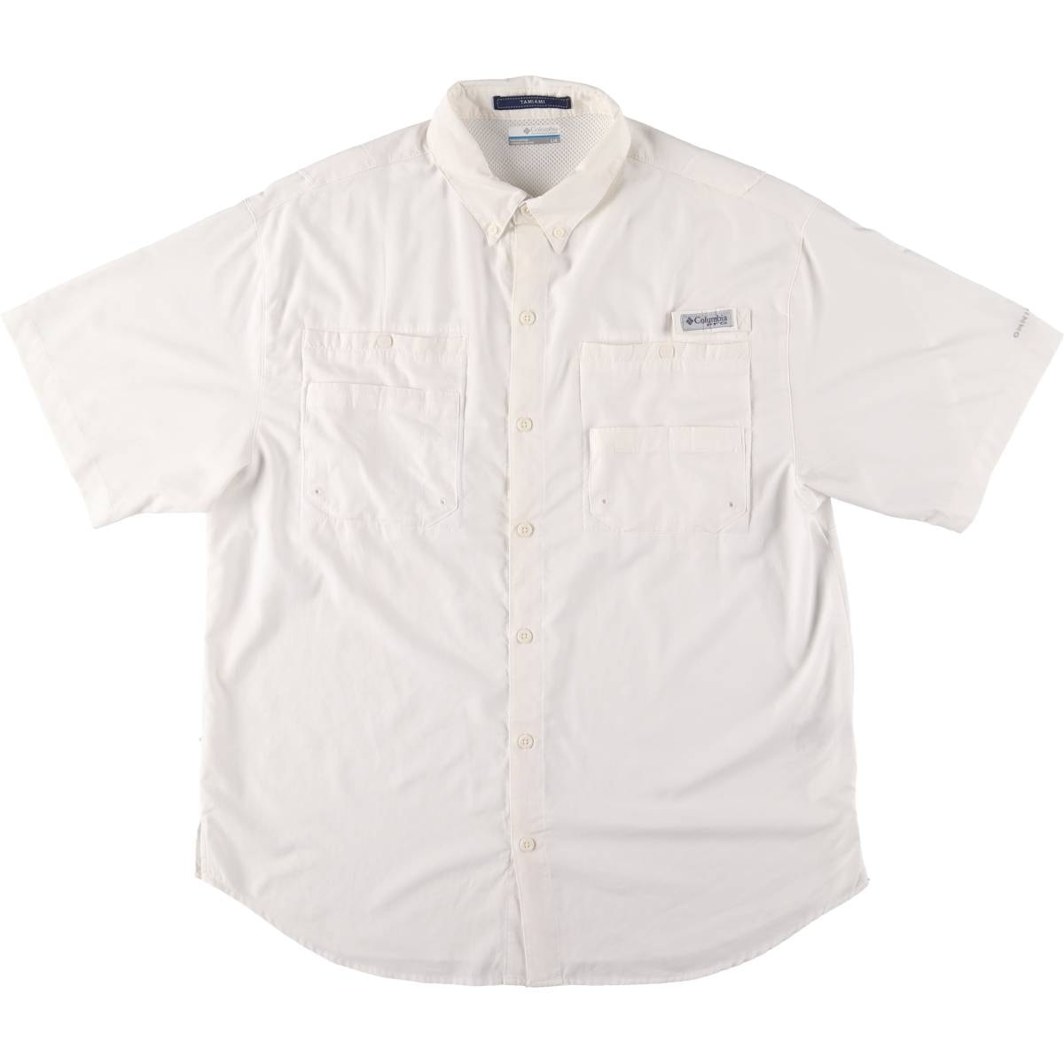 古着 コロンビア Columbia PFG OMNI-SHADE ボタンダウン 半袖 フィッシングシャツ メンズL相当/eaa555830