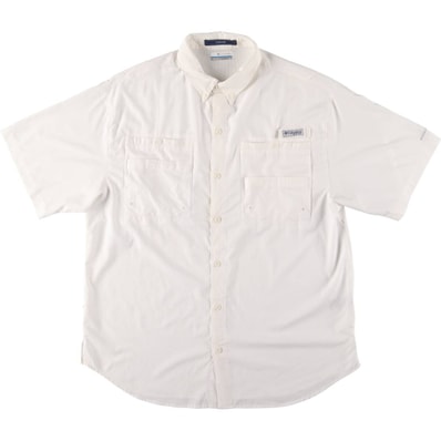 古着 コロンビア Columbia PFG OMNI-SHADE ボタンダウン 半袖 フィッシングシャツ メンズL相当/eaa555830