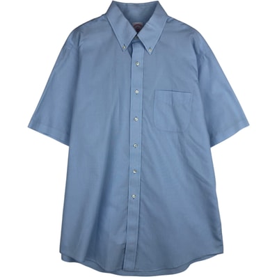 古着 ブルックスブラザーズ Brooks Brothers 346 REGULAR FIT 半袖 ボタンダウンシャツ メンズL相当/eaa644907