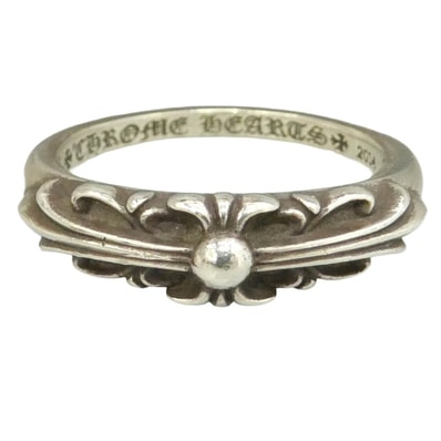 CHROME HEARTS クロムハーツ(原本無) BABY CLASSIC ベイビー クラシック フローラルクロス リング シルバー系 20号【中古】