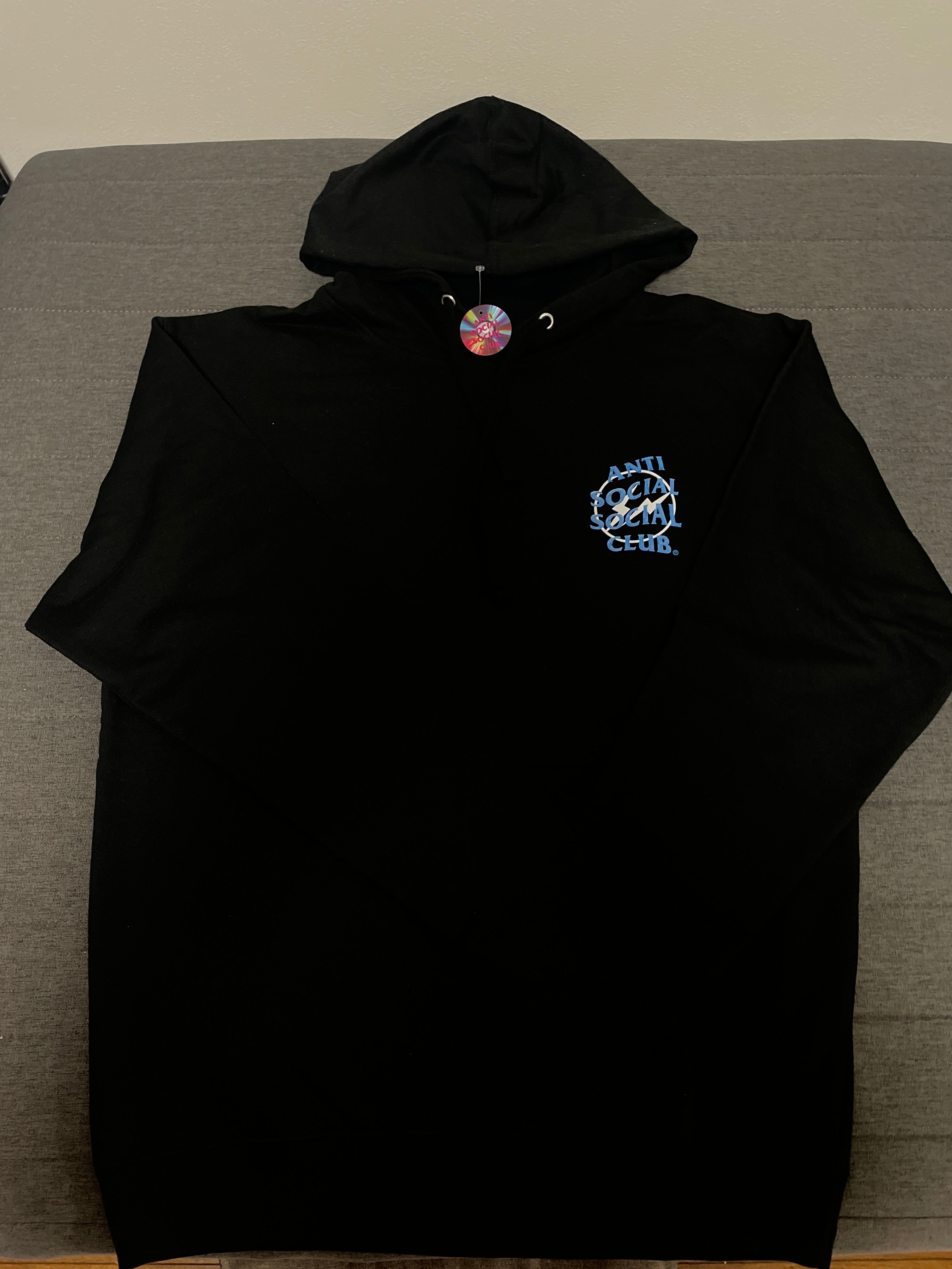 ANTI SOCIAL SOCIAL CLUB x FRAGMENT Precious Petals Black Hoodie "Blue"