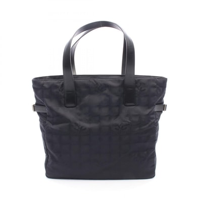 シャネル CHANEL ニュートラベルラインGM トートバッグ バッグ レザー ナイロンキャンバス レディース ブラック系 A15825 【中古】