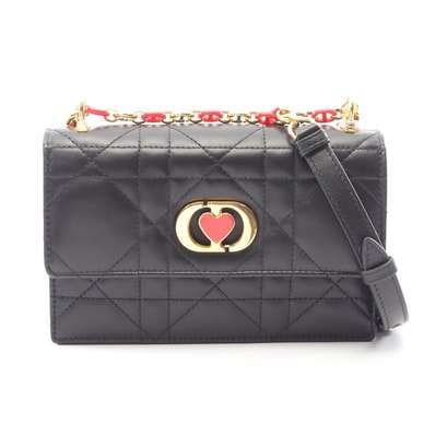 ディオール Dior MISS CARO ミニバッグ マクロカナージュ ショルダーバッグ バッグ レザー レディース ブラック系 S5169UDAX 【中古】