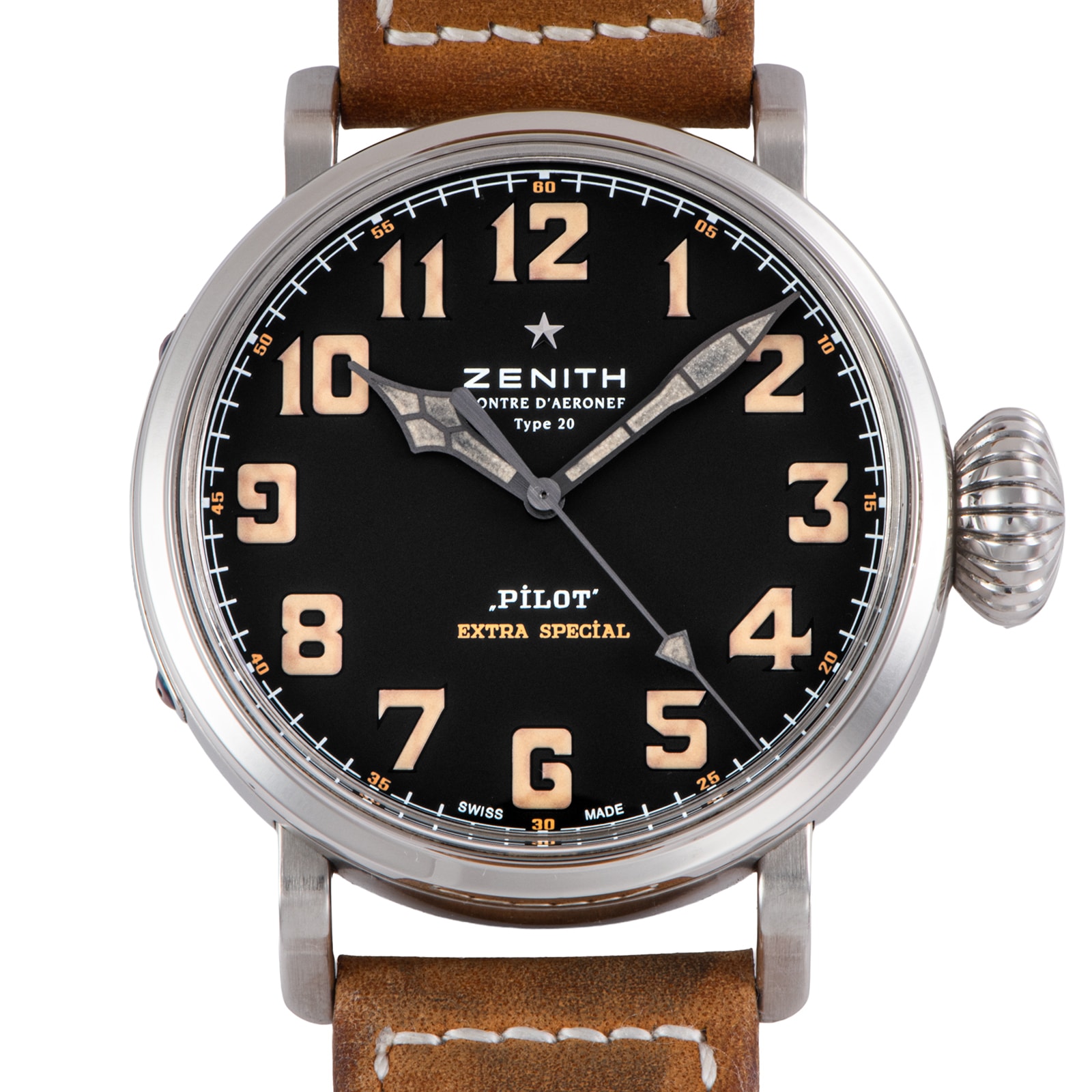 ZENITH ゼニス パイロット エクストラ スペシャル タナカリミテッドエディション 36本限定 03.2431.3000/22.C738 ステンレススチール【中古】