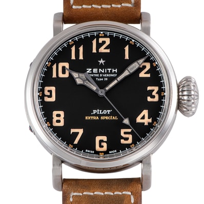 ZENITH ゼニス パイロット エクストラ スペシャル タナカリミテッドエディション 36本限定 03.2431.3000/22.C738 ステンレススチール【中古】
