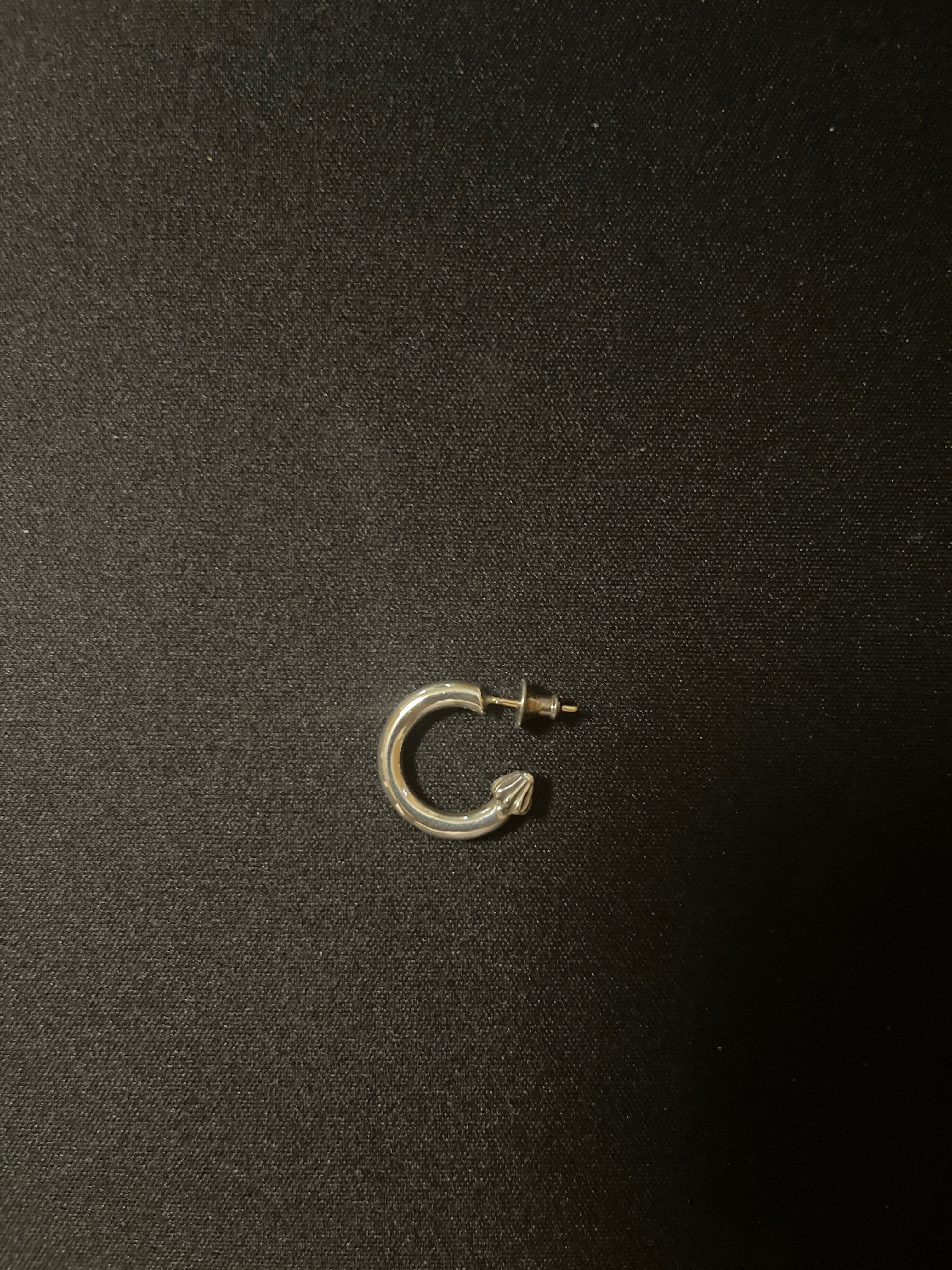 Chrome Hearts Hoop Plain Earrings "Silver"