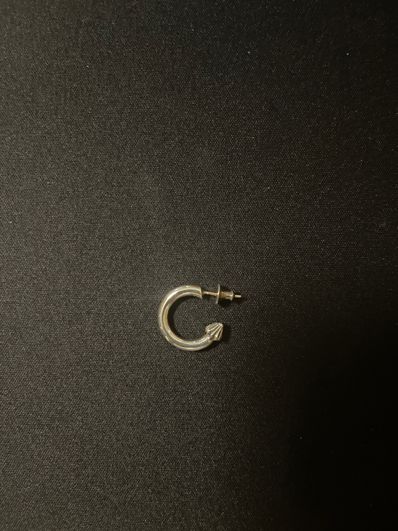 Chrome Hearts Hoop Plain Earrings "Silver"