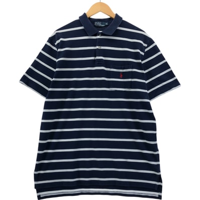 古着 ラルフローレン Ralph Lauren POLO by Ralph Lauren 半袖 ボーダー ポロシャツ メンズXL相当/eaa556307