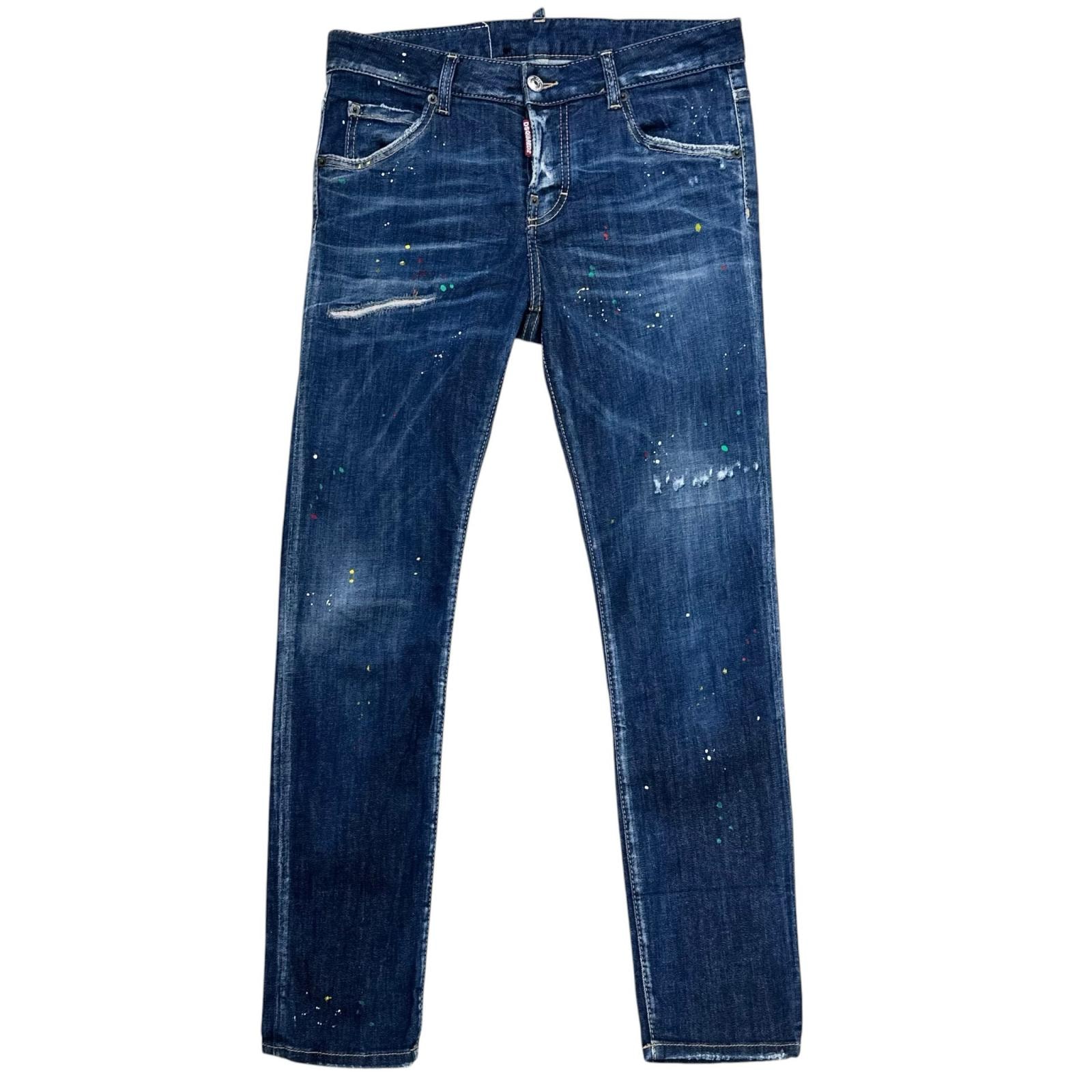 美品 ディースクエアード デニムパンツ インディゴ レディース 36 S72LB0601