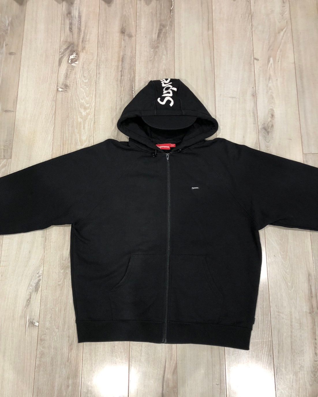 Supreme Brim Zip Up Hooded Sweatshirt "Black"