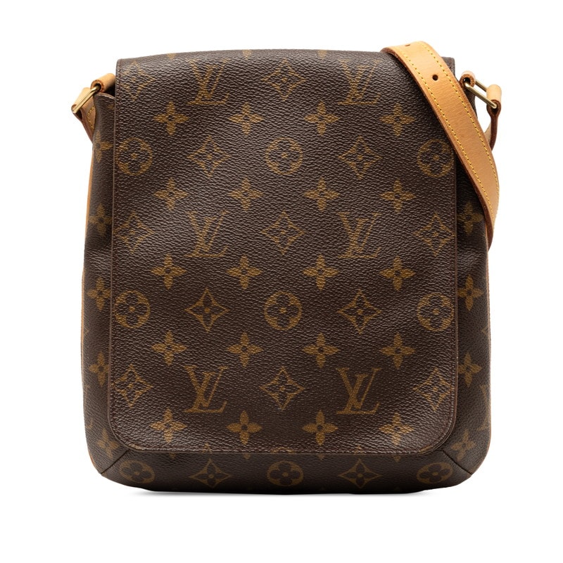 ルイ ヴィトン モノグラム ミュゼットサルサ ショート ショルダーバッグ M51258 ブラウン PVC レザー レディース LOUIS VUITTON 中古
