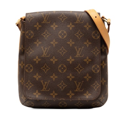ルイ ヴィトン モノグラム ミュゼットサルサ ショート ショルダーバッグ M51258 ブラウン PVC レザー レディース LOUIS VUITTON 中古