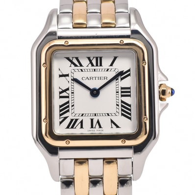 カルティエ CARTIER W2PN0007 パンテール ドゥ カルティエ SS/K18YG MM 2ロウ クォーツ レディース 美品 B#146473