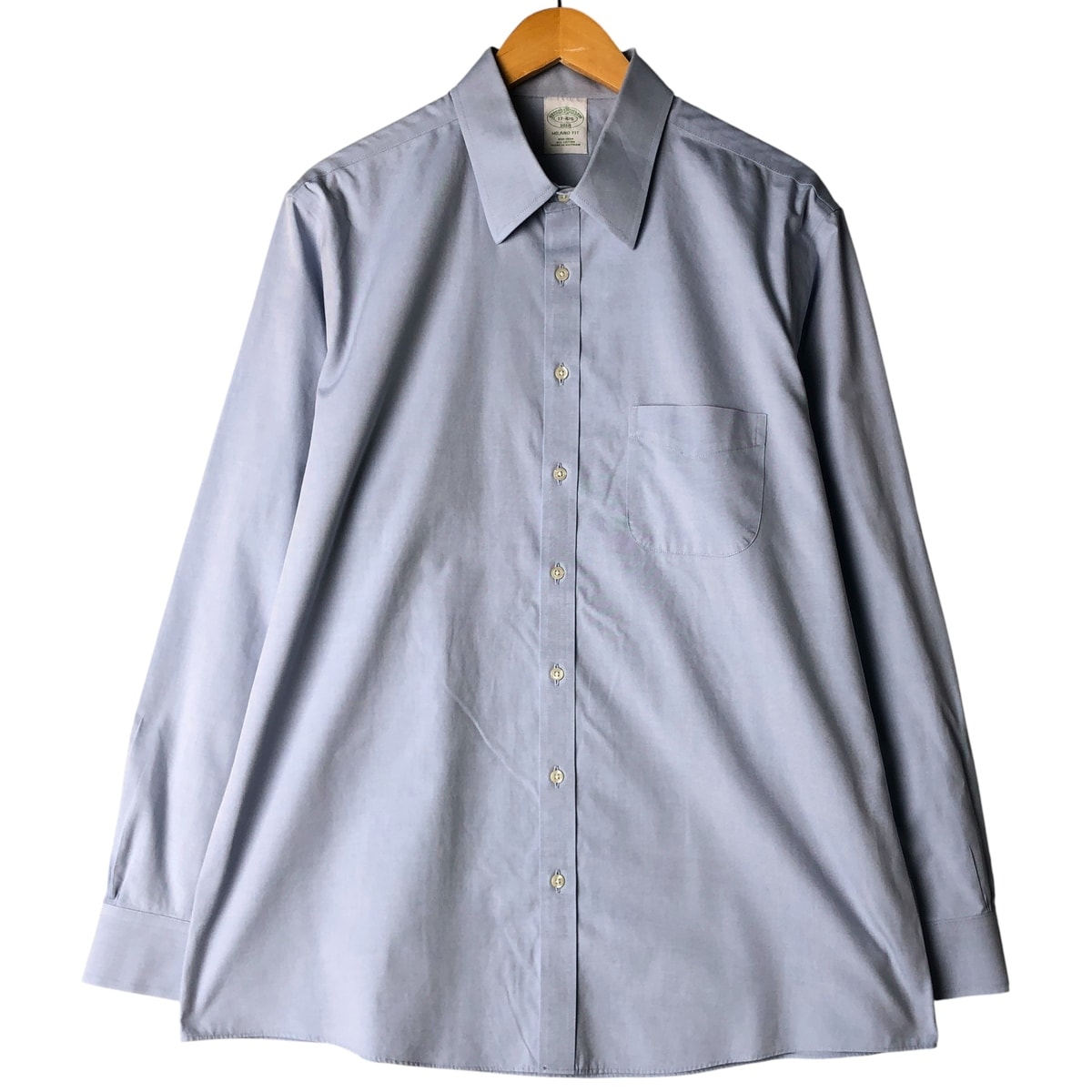 古着 ブルックスブラザーズ Brooks Brothers 1818 MILANO FIT 長袖 コットンシャツ メンズXL相当/eaa599053