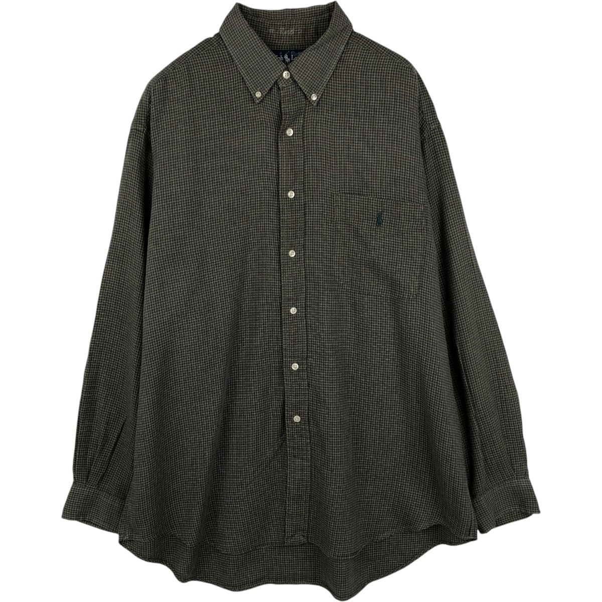古着 ラルフローレン Ralph Lauren BLAIRE 長袖 ボタンダウンチェックシャツ メンズL相当/eaa678014