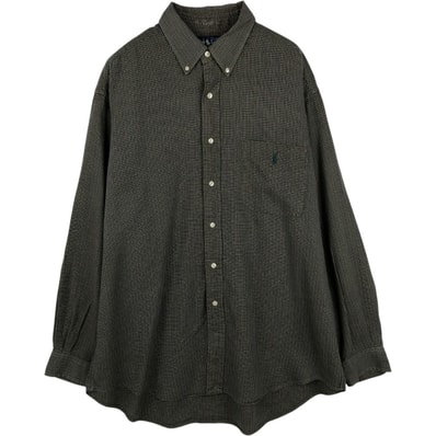 古着 ラルフローレン Ralph Lauren BLAIRE 長袖 ボタンダウンチェックシャツ メンズL相当/eaa678014