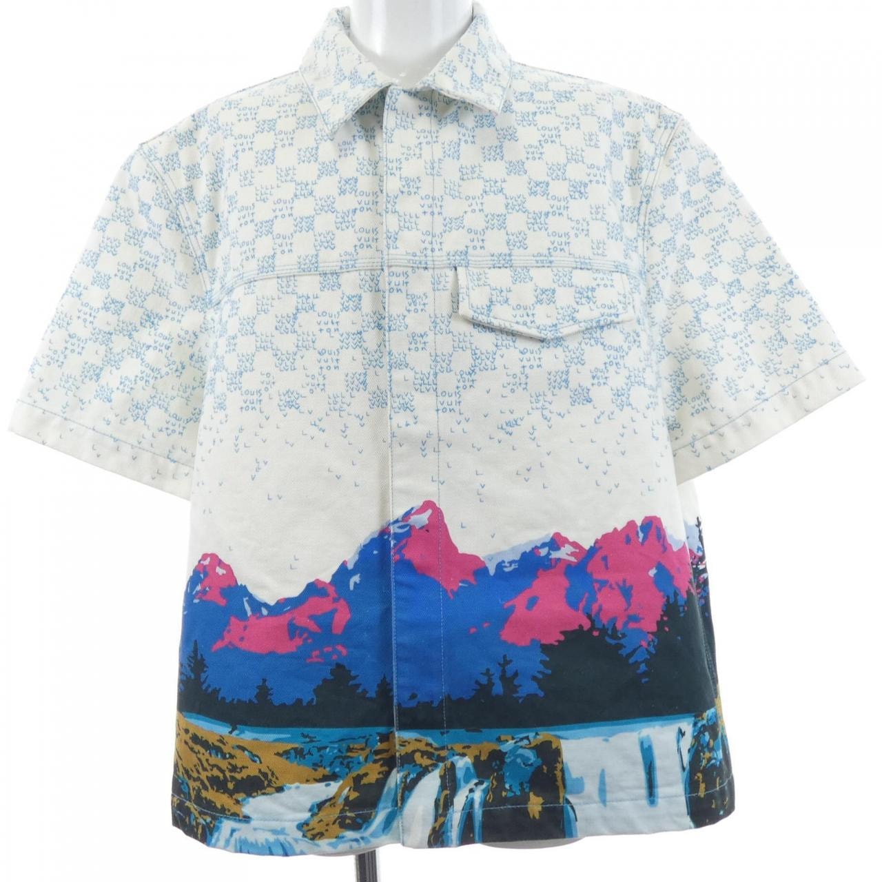 ルイヴィトン LOUIS VUITTON ランドスケープショートスリーブデニムシャツ HNS18WNW3 S/Sシャツ