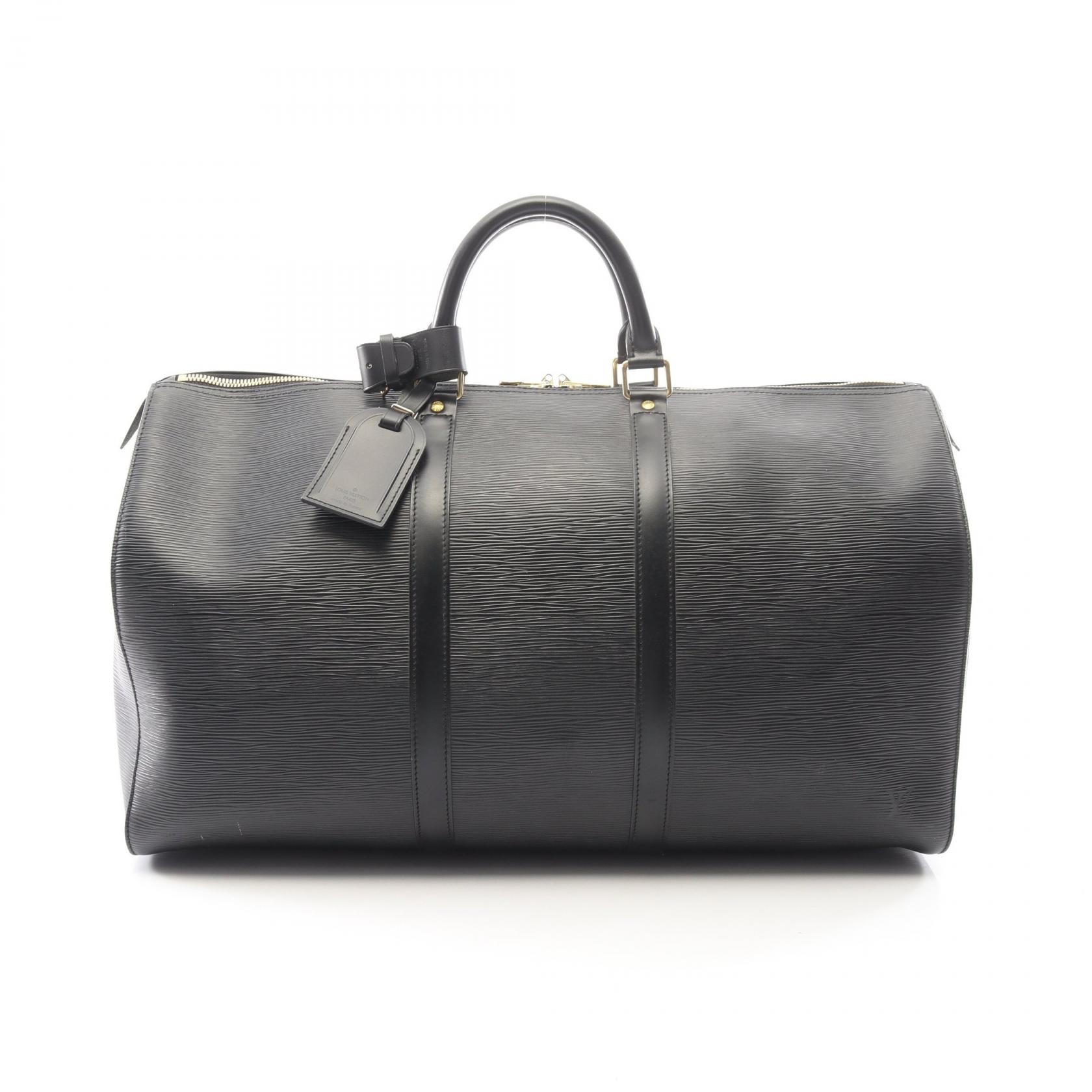 ルイ・ヴィトン LOUIS VUITTON キーポル50 エピ ノワール ボストンバッグ バッグ レザー メンズ レディース ブラック系 M42962 【中古】