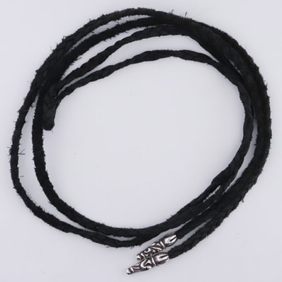 Chrome Hearts Tiny Scroll Leather Blade Chip "Silver"