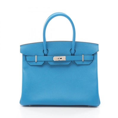 エルメス HERMES バーキン30 ブルーザンジバル ハンドバッグ バッグ ヴォーエプソン ヴォーエプソン A刻印(2017年製造) レディース ブルー系 【中古】