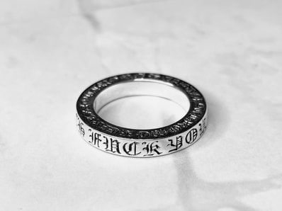 Chrome Hearts Spacer Ring 3mm CH Fuck You "Silver"