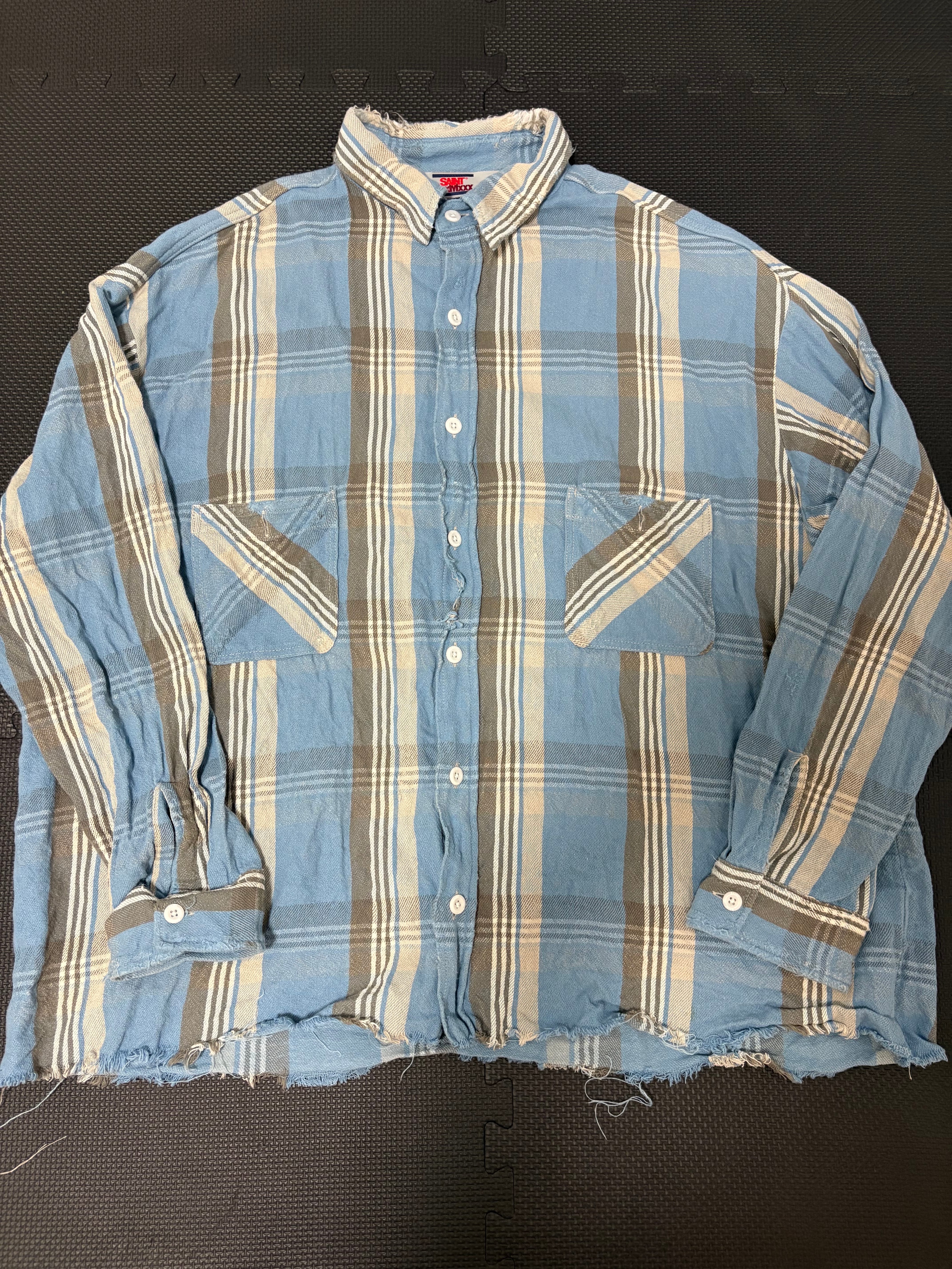 SAINT Mxxxxxx x LASTMAN Check Shirt Rayon 