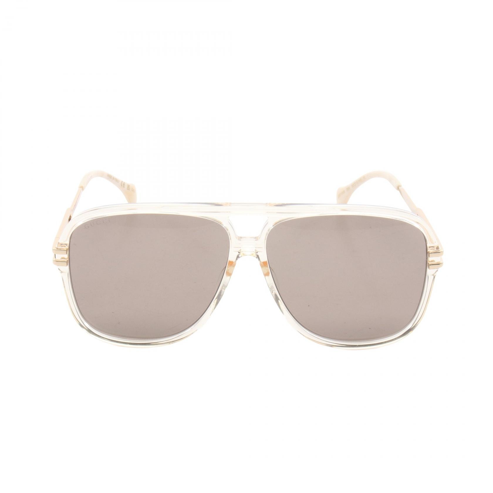 グッチ GUCCI サングラス 衣料品 プラスチック / メタル メンズ クリア系 / ゴールド系 GG1105S004 【新品】