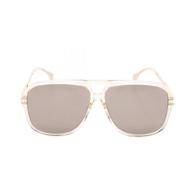 グッチ GUCCI サングラス 衣料品 プラスチック / メタル メンズ クリア系 / ゴールド系 GG1105S004 【新品】