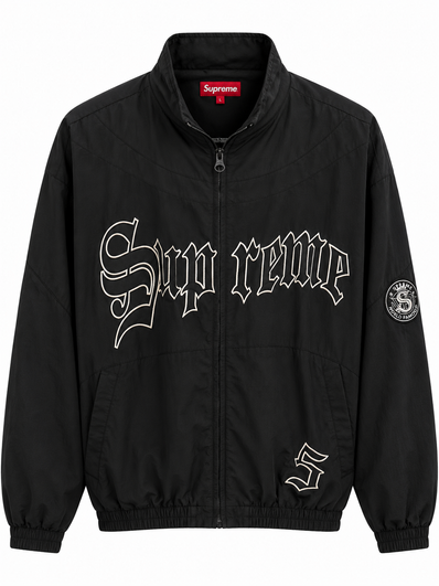 Supreme Old English Track Jacket "Black"