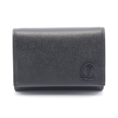 クリスチャンルブタン Christian Louboutin Mooncrest 三つ折り財布 財布 レザー レディース ブラック系 3255094BK01 【新品】