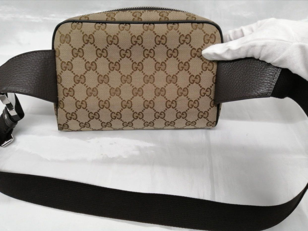 GUCCI GG Canvas Body Bag "Brown"