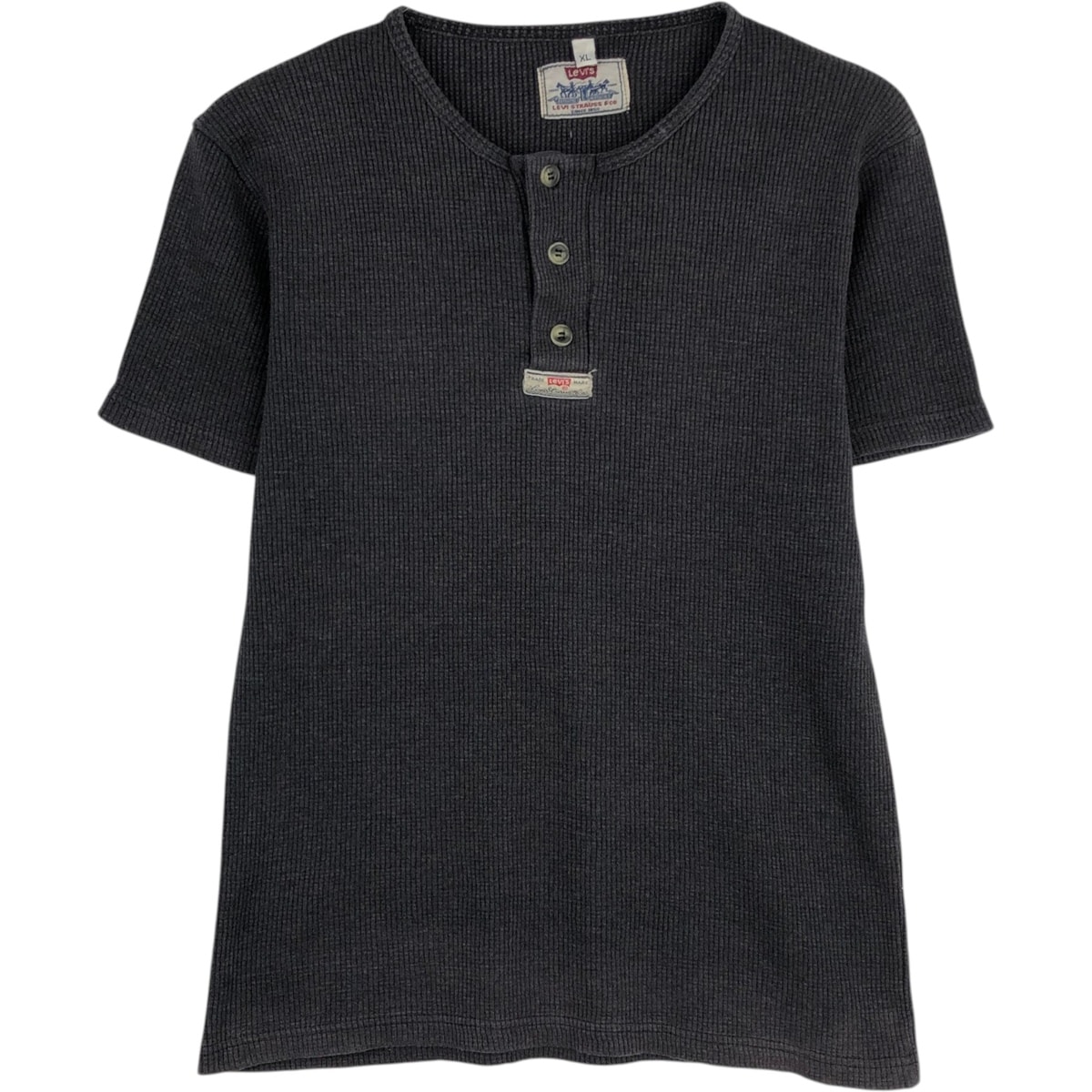 古着 リーバイス Levi's ヘンリーネック サーマル ワッフル 半袖 Tシャツ レディースXL相当/eaa633983