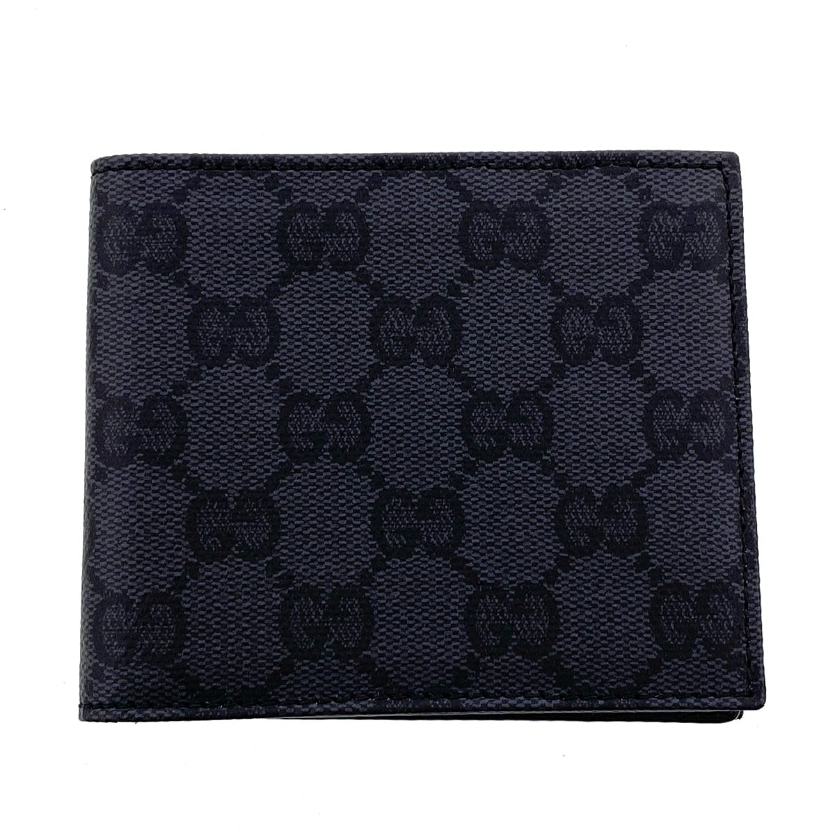 【値下げ】GUCCI グッチ エッセンス クラシック バイフォルドウォレット 二つ折り財布 876390 GGキャンバス グレー  メンズ【中古】