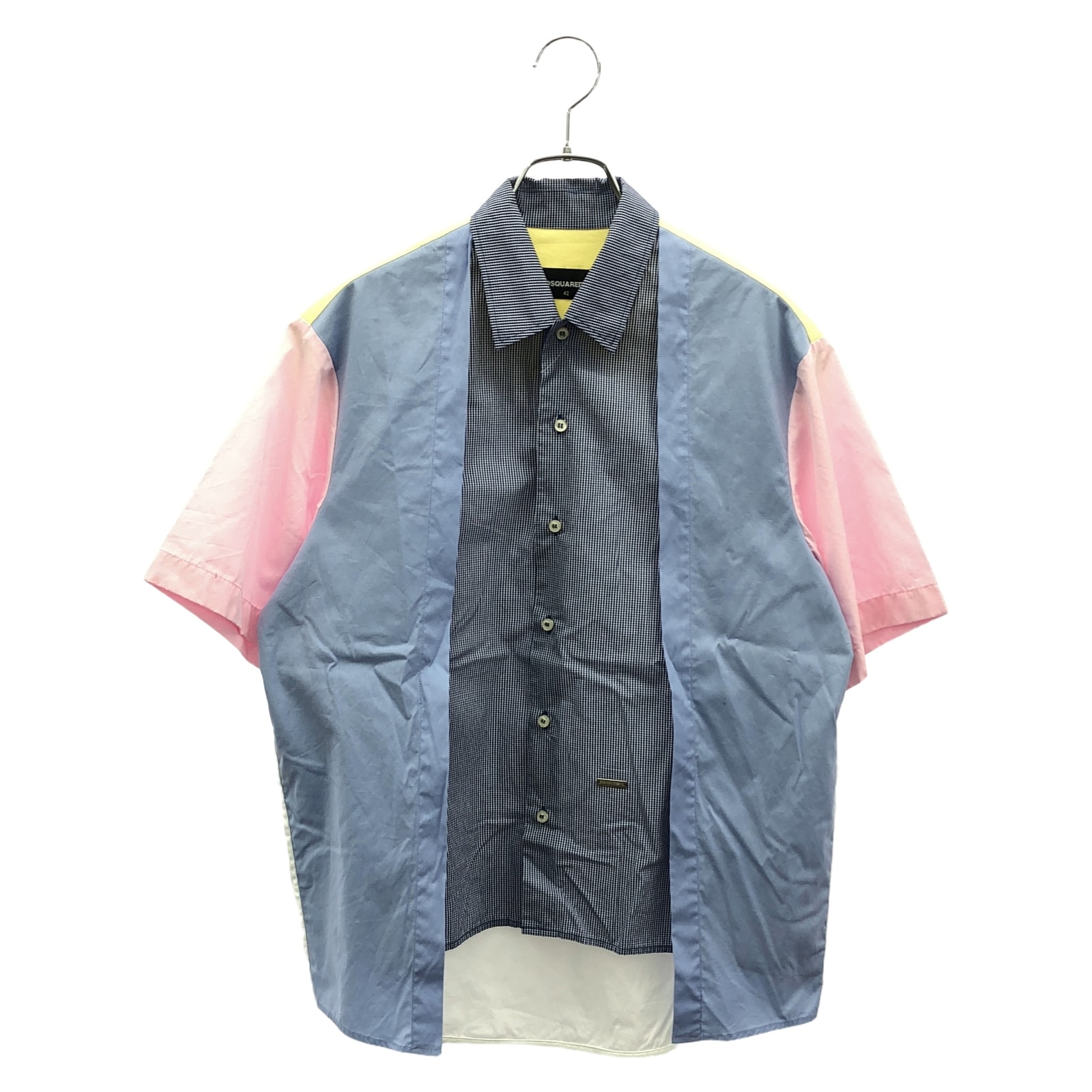 ディースクエアード DSQUARED2 シャツ 長袖シャツ 衣料品 トップス コットン メンズ ブルー系 S53618 【中古】