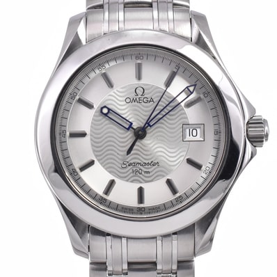 オメガ OMEGA 2511.31 シーマスター120 デイト シルバー クォーツ メンズ 良品 腕時計 Q#149060