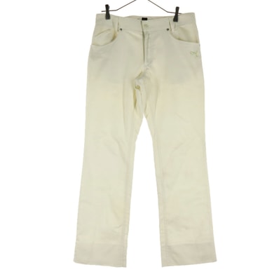 PUMA プーマ ワンポイントロゴ ゴルフ ロングパンツ 85 ホワイト