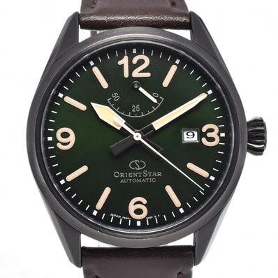オリエントスター ORIENT STAR F6N4-UAE0 パワーリザーブ デイト 自動巻き メンズ 良品 K#145435