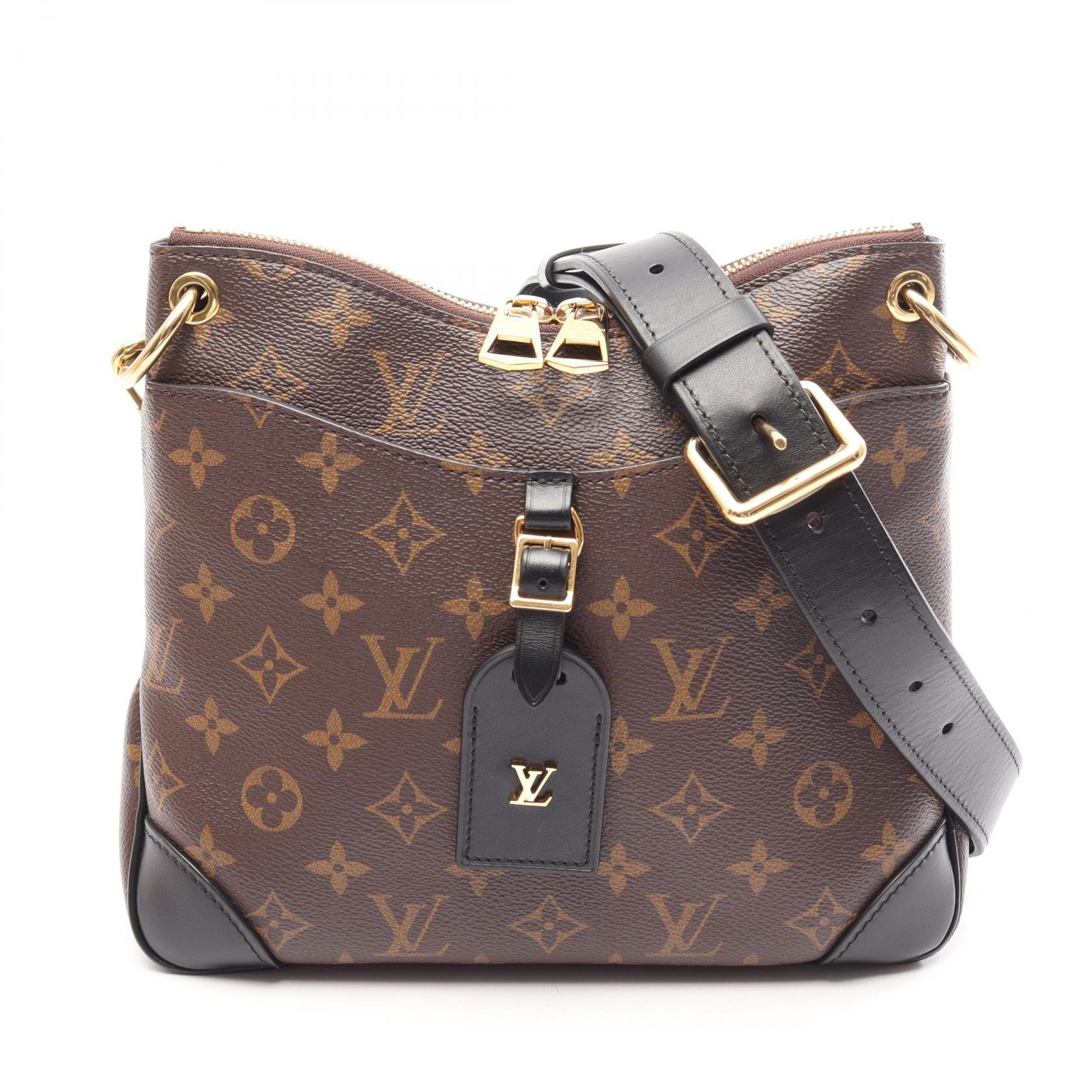 ルイ・ヴィトン LOUIS VUITTON オデオン NM PM ショルダーバッグ バッグ PVCコーティングキャンバス レザー モノグラム ノワール レディース ブラウン系 / ブラック系 M45353 【中古】